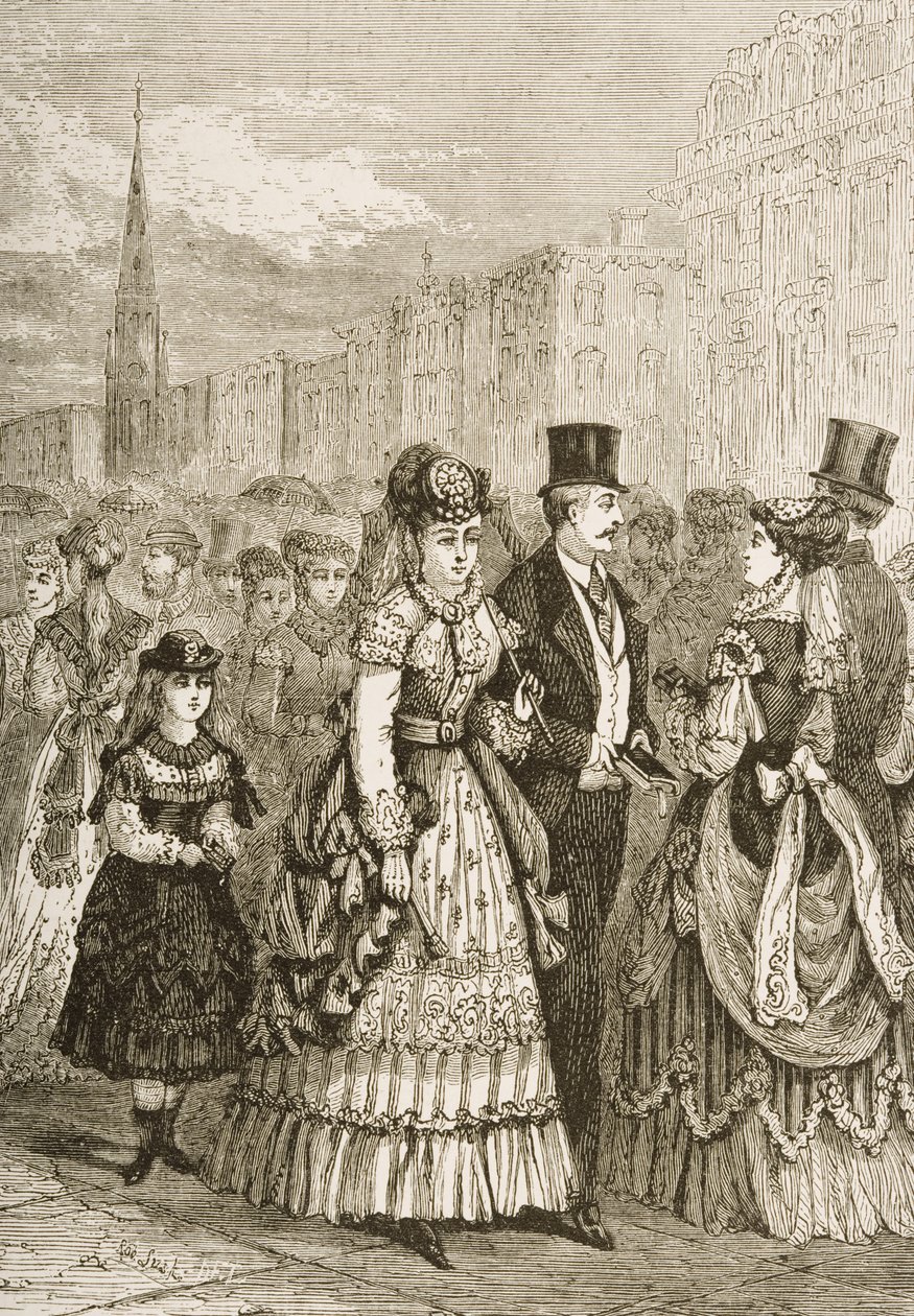 Beşinci Cadde, New York, 1870 dolaylarında, Dini Yol Derneği tarafından yayınlanan 