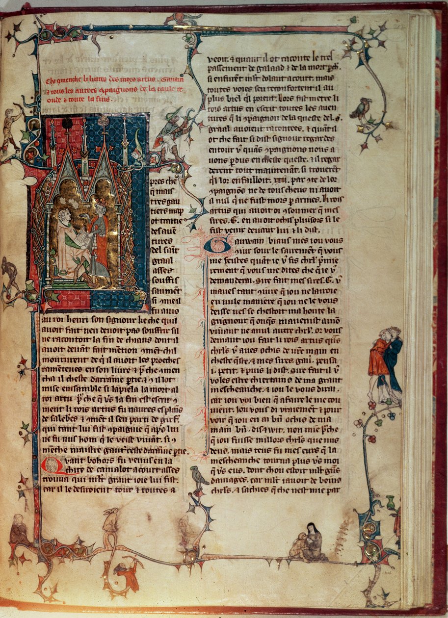 Fr 1 f.82r Cilt. I Walter Map, Manchester Arthur Romanı