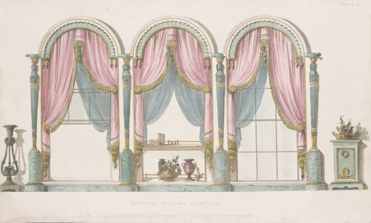 Fransız pencere perdesi, Ackermanns Repository of Arts