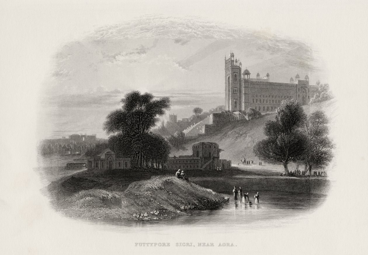 Agra, Hindistan yakınlarındaki Futtypore Sicri by English School