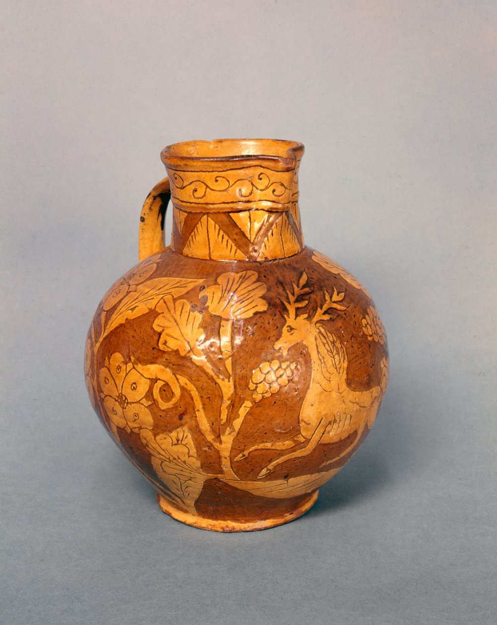 Sgraffito süslemeli hasat sürahisi, 1813 dolayları by English School