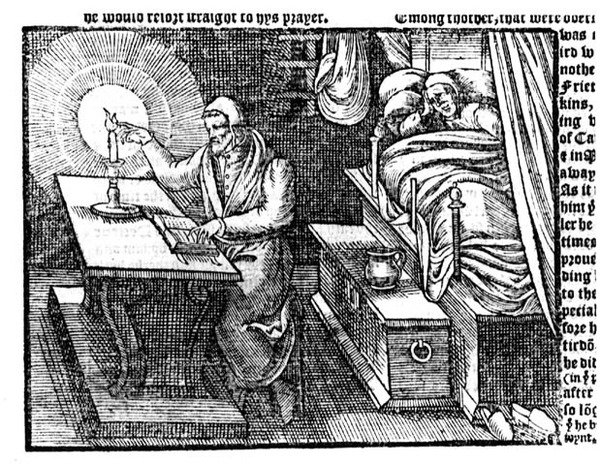 Hugh Latimer (c.1485-1555) Parmağını Mum Alevinde Tutarak, John Foxe