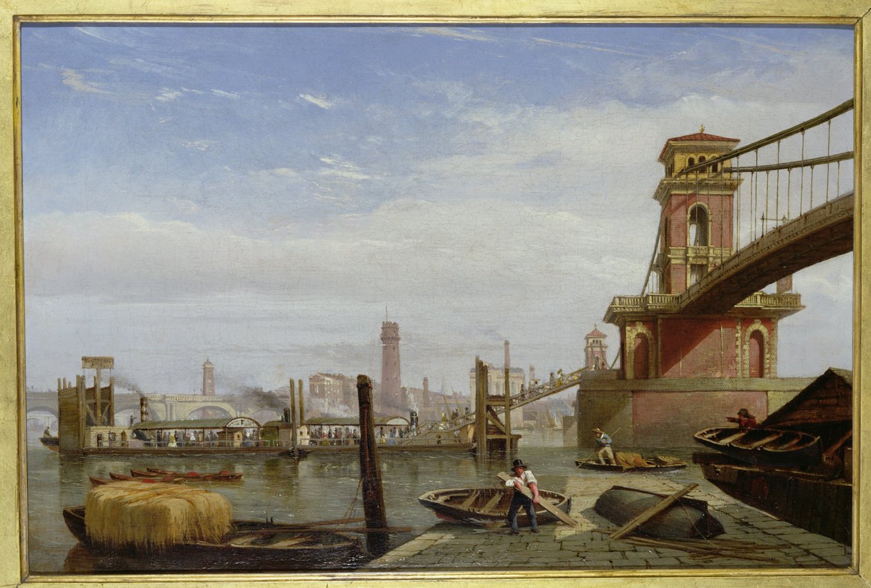 Hungerford İskelesi, 1850 dolayları by English School