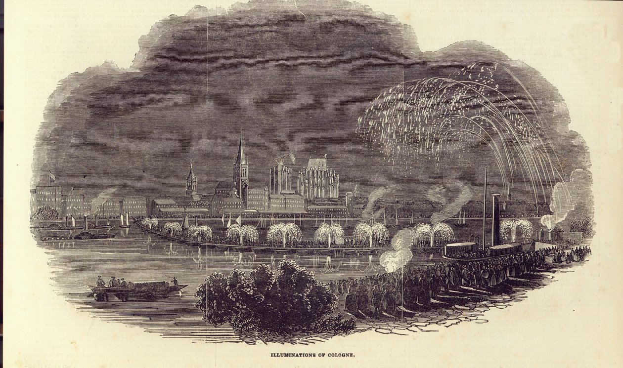 Illuminations of Cologne, 23rd August 1845  by English School