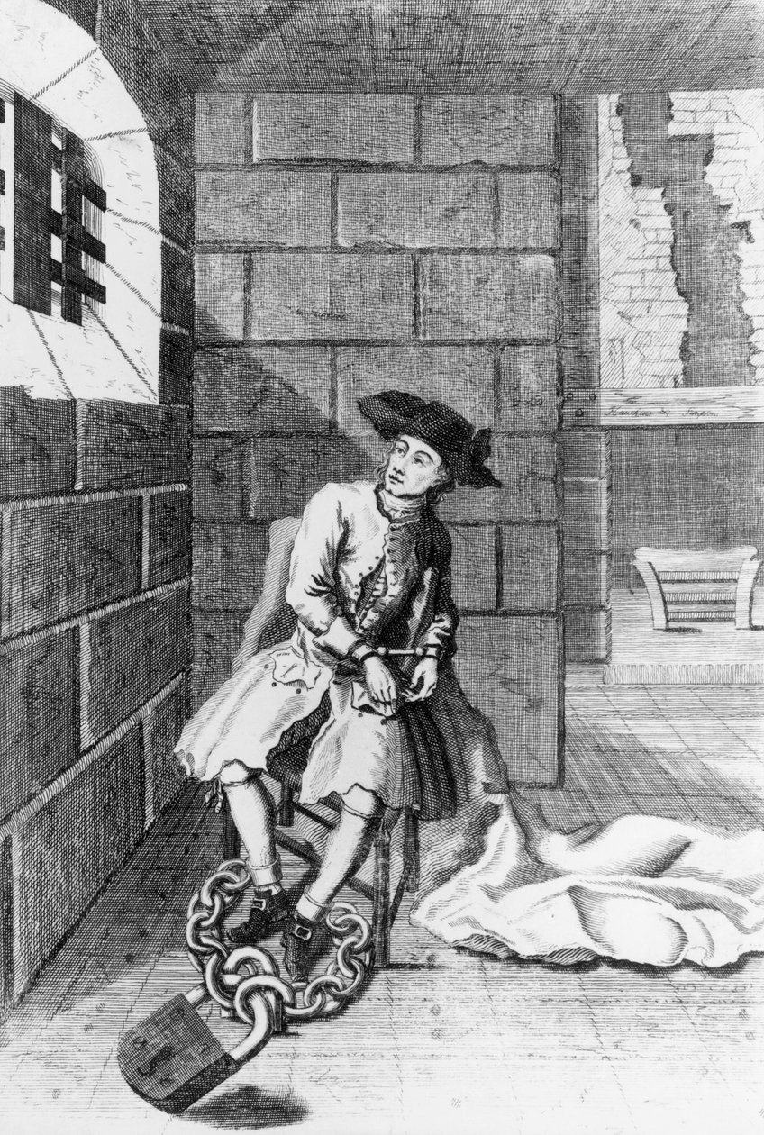 Jack Shepperd, Newgate Hapishanesinde, 1724 by English School