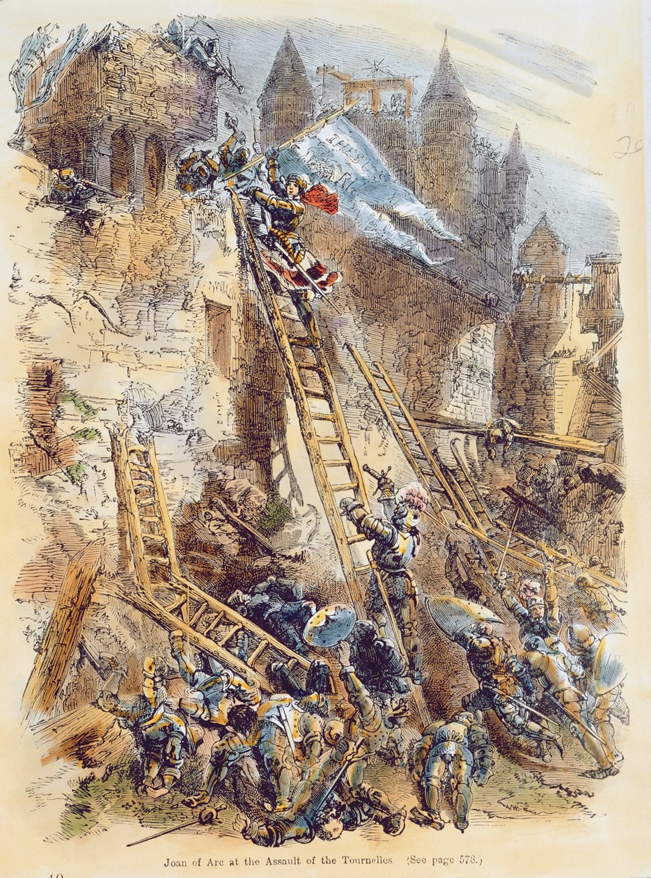 Tournelles Saldırısında Joan of Arc by English School
