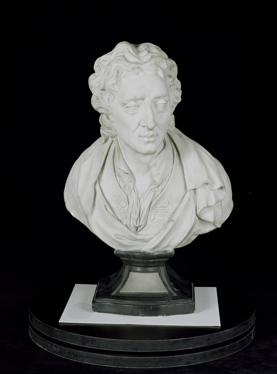 John Locke (1632-1704) (alçı) by English School