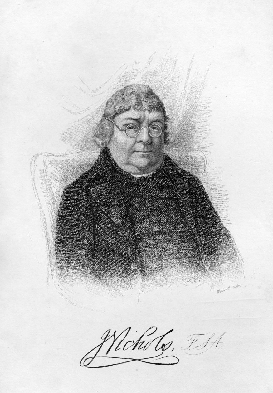 John Nichols, Woolnoth tarafından kazınmış by English School