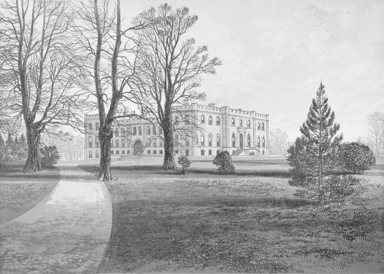 Kimbolton Kalesi, 1880 by English School
