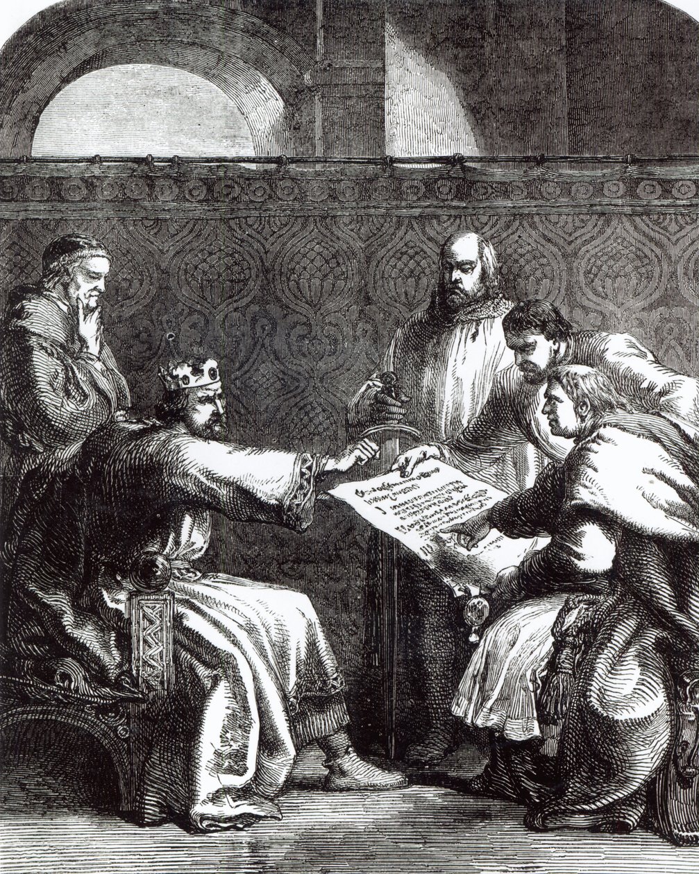 Kral John (1167-1216) kendisine ilk sunulduğunda Magna Charta