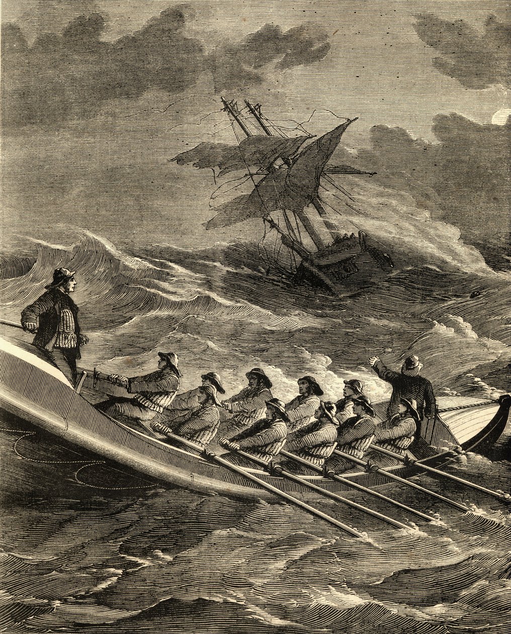 Lifeboat Going to the Rescue  by English School