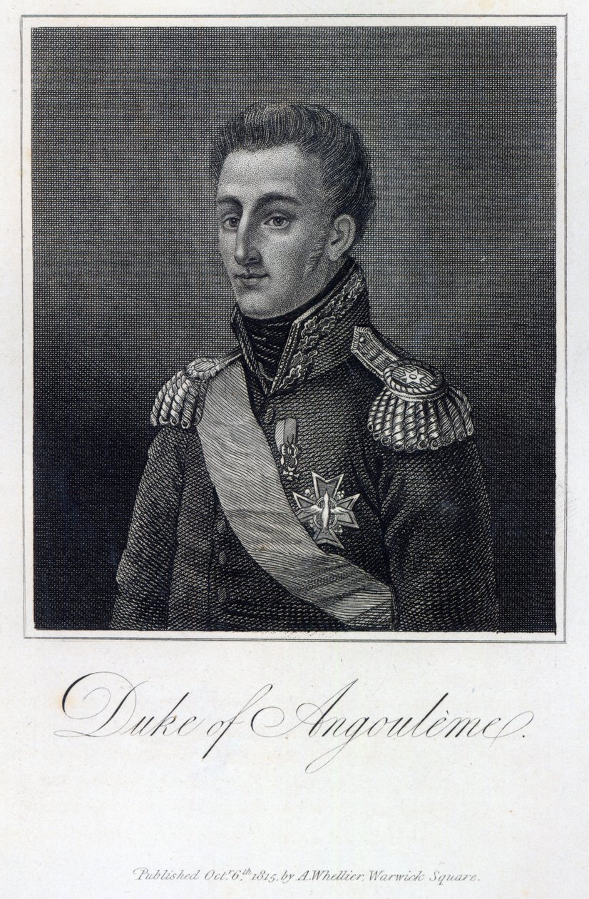 Louis-Antoine de Bourbon (1775-1844) Angouleme Dükü by English School