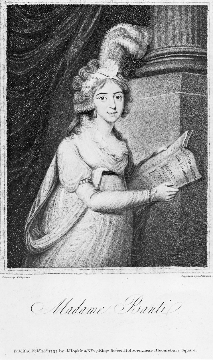 Madam Banti, J. Singleton tarafından kazınmış, 1797 by English School