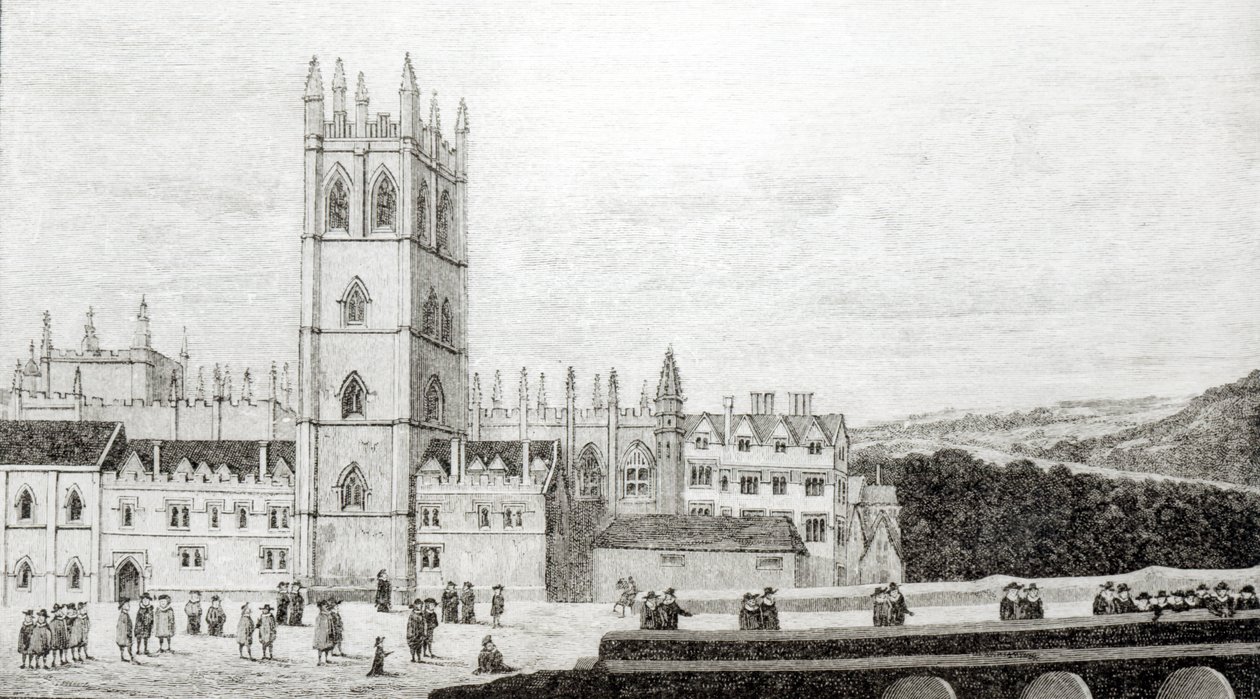 Magdalen Koleji, Oxford, 17. yüzyılda by English School