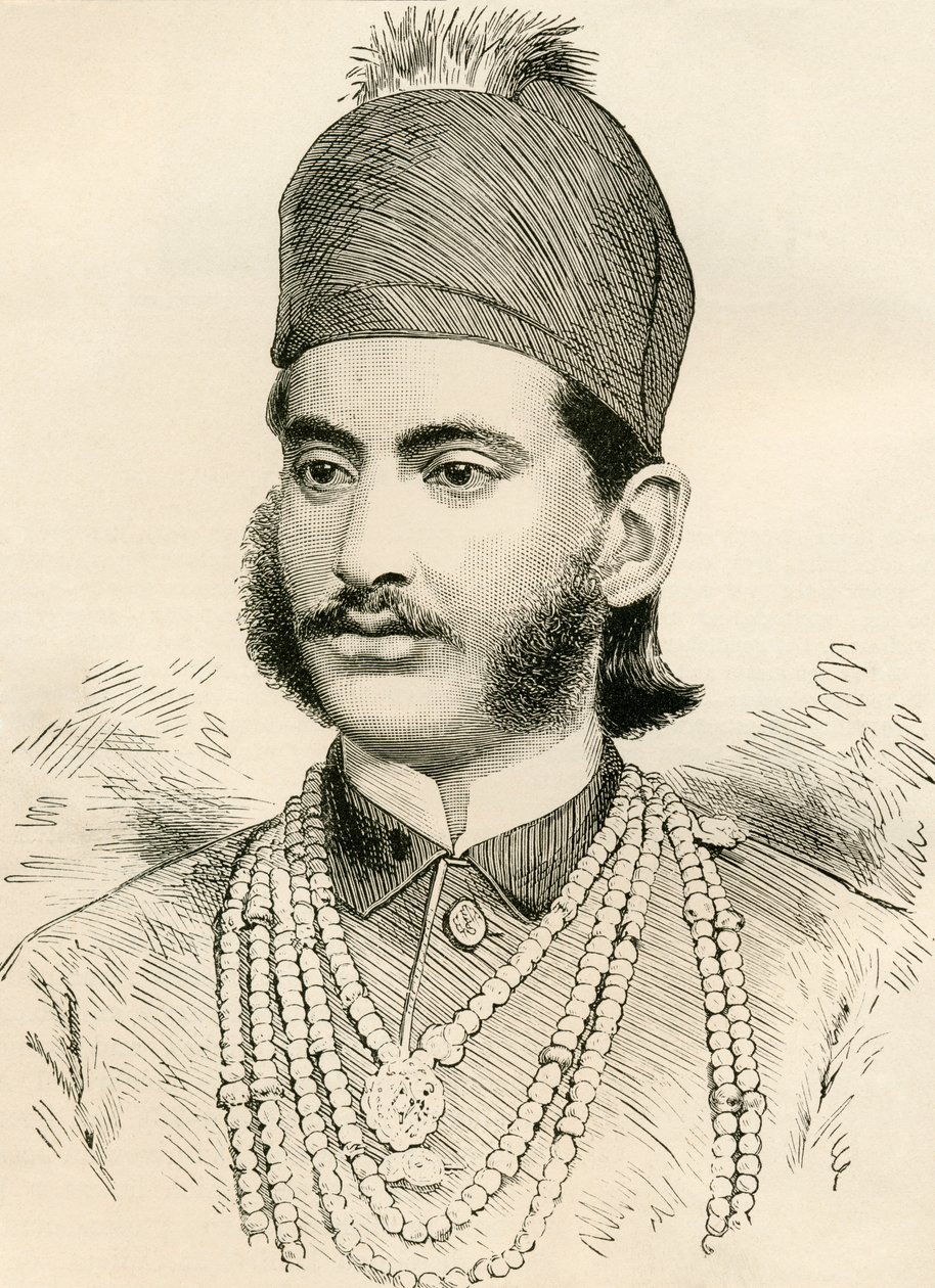 Mahbub Ali Khan, Asaf Jah VI, G.T. Bettany, 1888