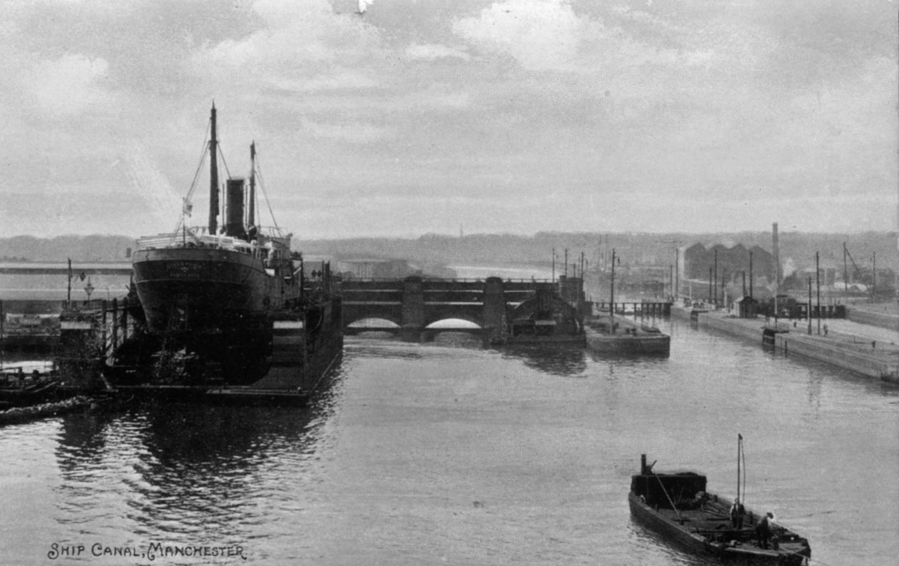 Manchester Gemi Kanalı, c.1910 by English School