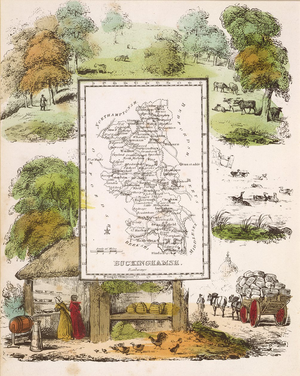 Buckinghamshire Haritası by English School