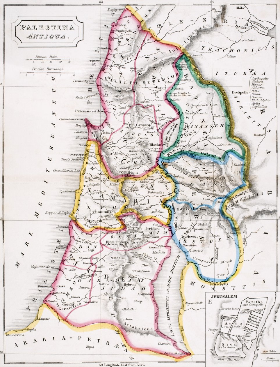 Filistin Haritası, Palestina Antiqua, Samuel Butler