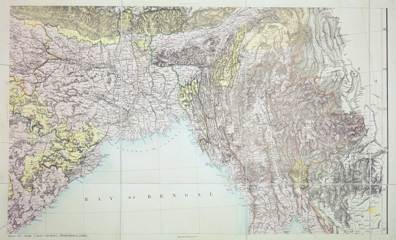 Bengal Körfezi Haritası, 1898 by English School