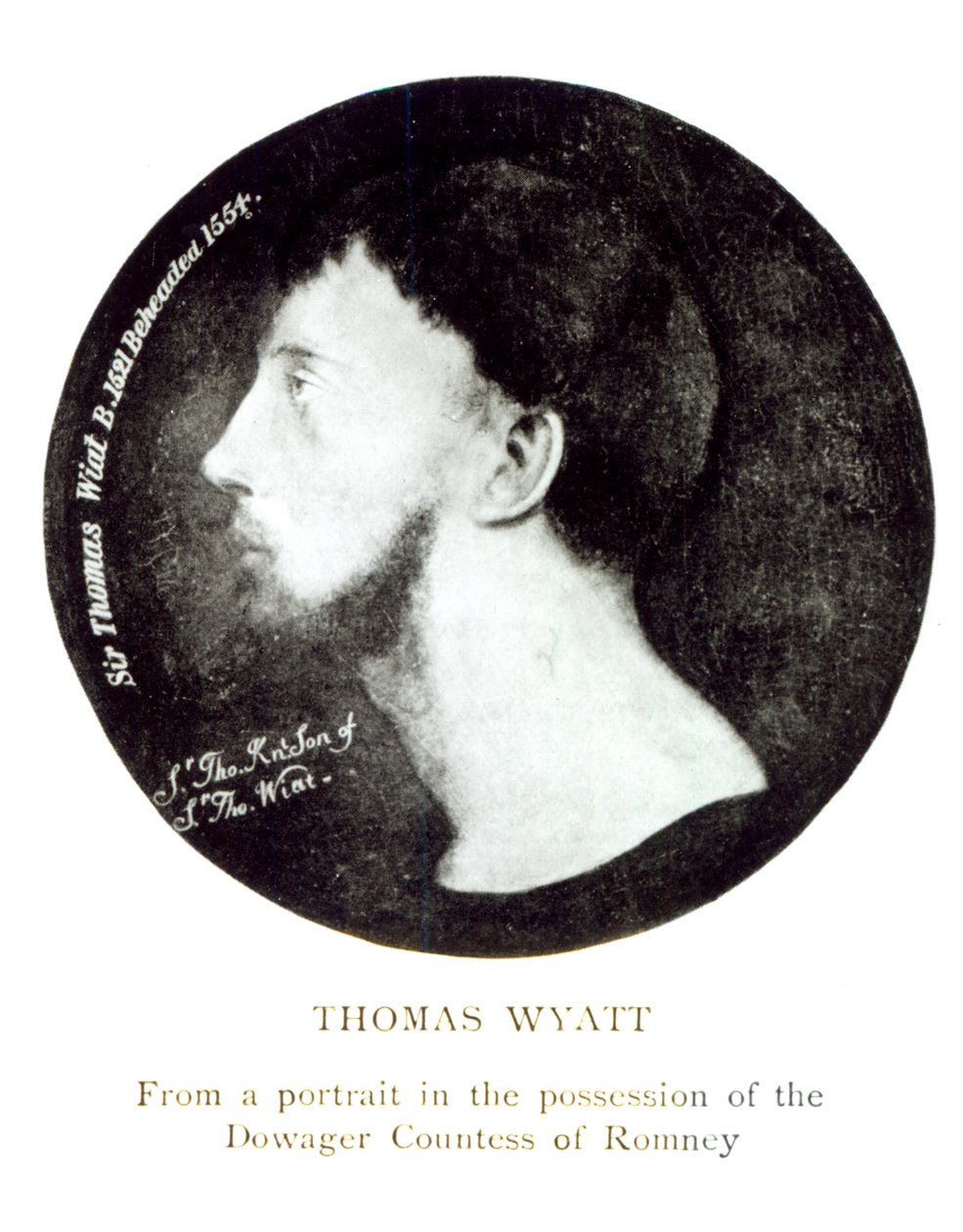 Medallion portrait of Sir Thomas Wyatt the Younger (c.1521-54)  by English School