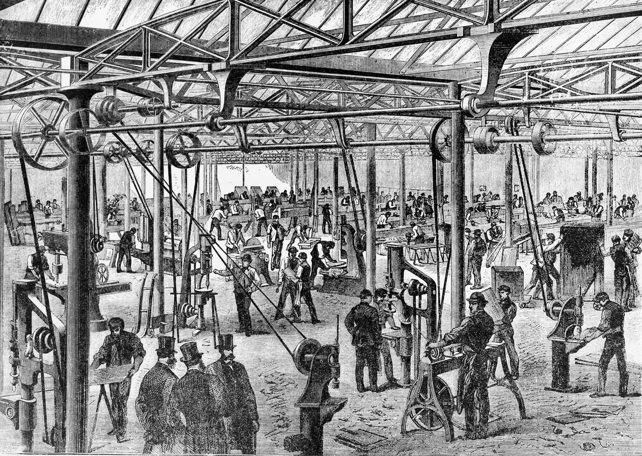 Glengall Yolu üzerindeki Messrs. Chubb und Son fabrikası, 1868 by English School