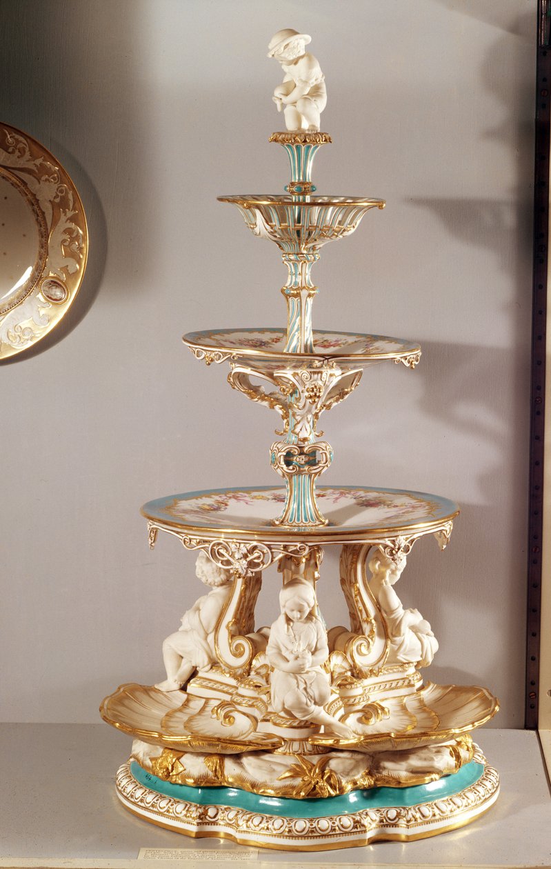 Minton masa ortası, Jeannot, 1851 (seramik) by English School