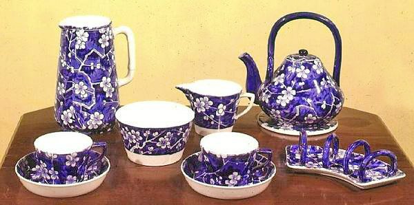 Minton çay servisi ile uyumlu tepsi üstü, 1890 (seramik) by English School