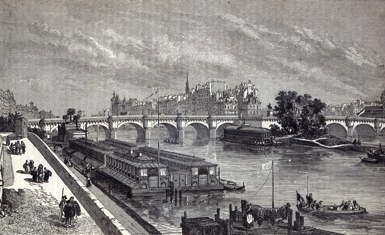 Modern Paris: Pont Neuf, 1845 by English School