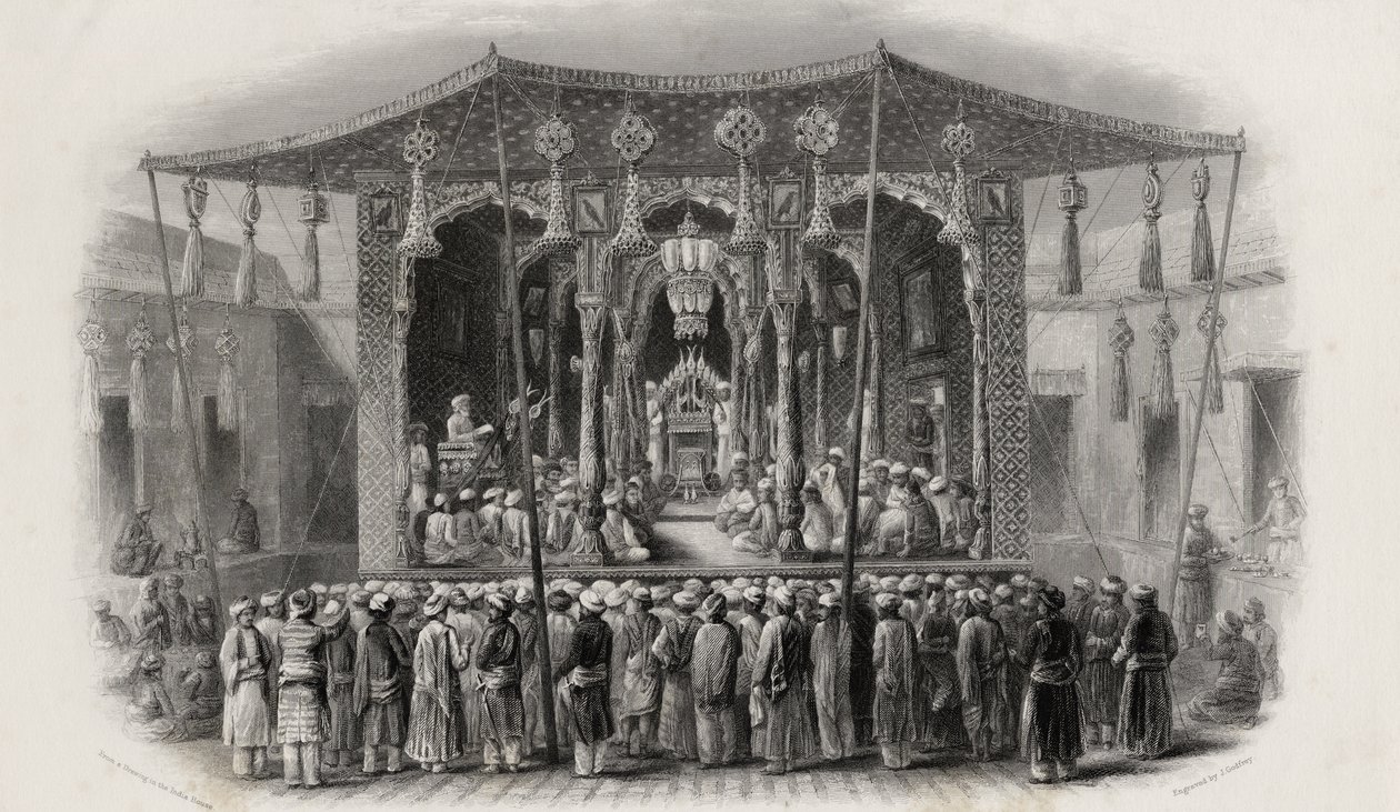 J. Godfrey tarafından oyulmuş Mohurrum Muhammedi Festivali by English School