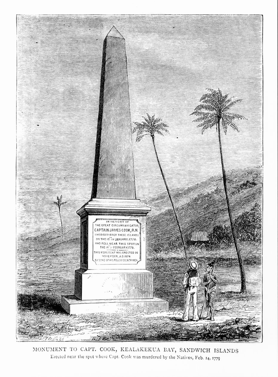 Kaptan James Cook Anıtı (1728-79), Kealakekua Körfezi, Sandwich Adaları by English School