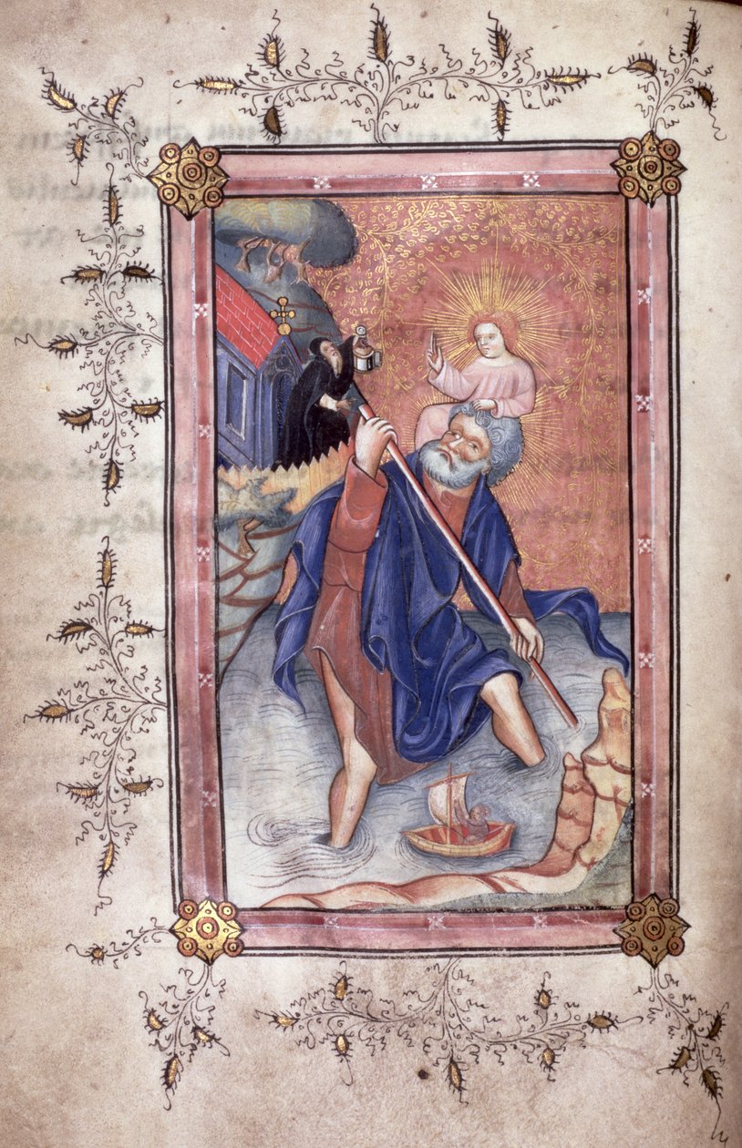 Ms 49 f.28v St. Christopher, Mesih