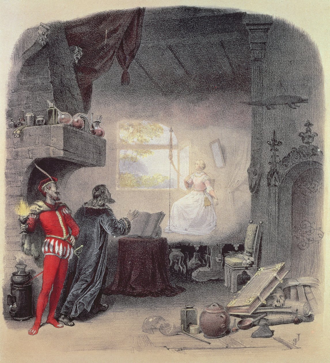 Charles Coote (chromolitho) tarafından bestelenen Faust Quadrille için müzik sayfası kapağı by English School