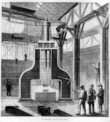 Nasmyths Buharlı Çekiç, 1871 by English School