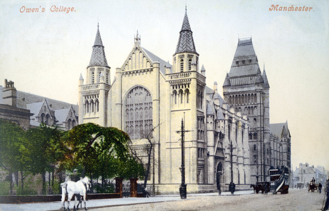 Owens College, Manchester (renkli fotoğraf) by English School