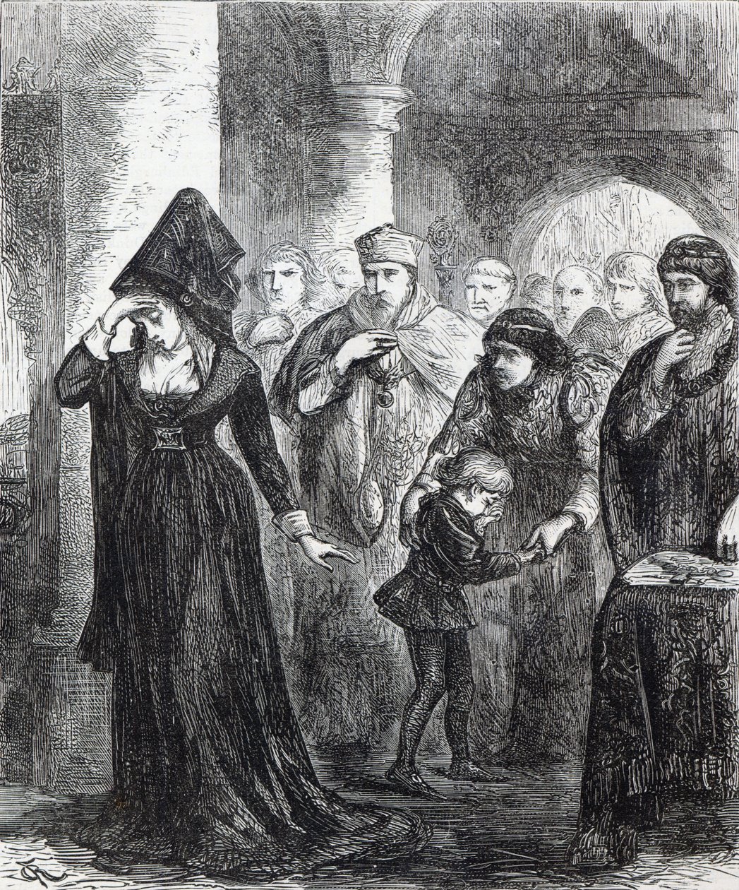 Parting of Queen Elizabeth Wydville and her Son, the Duke of York  by English School