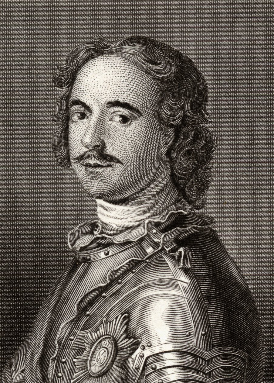 Peter I (1672-1725) Büyük Peter, Rusya Çarı by English School