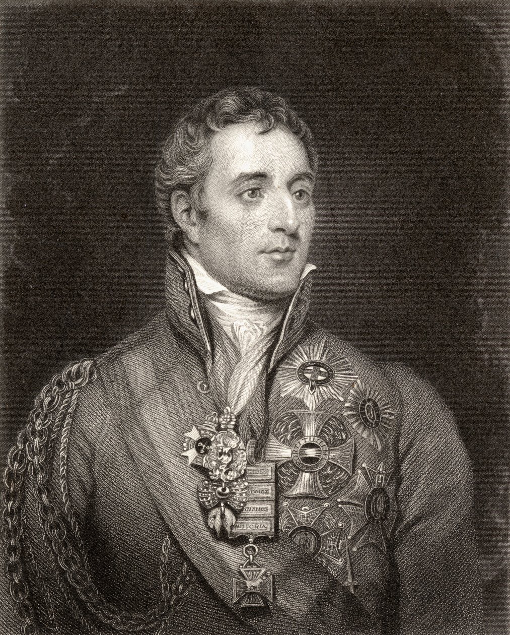 Arthur Wellesley, 1. Wellington Dükü (1769-1852) portresi by English School