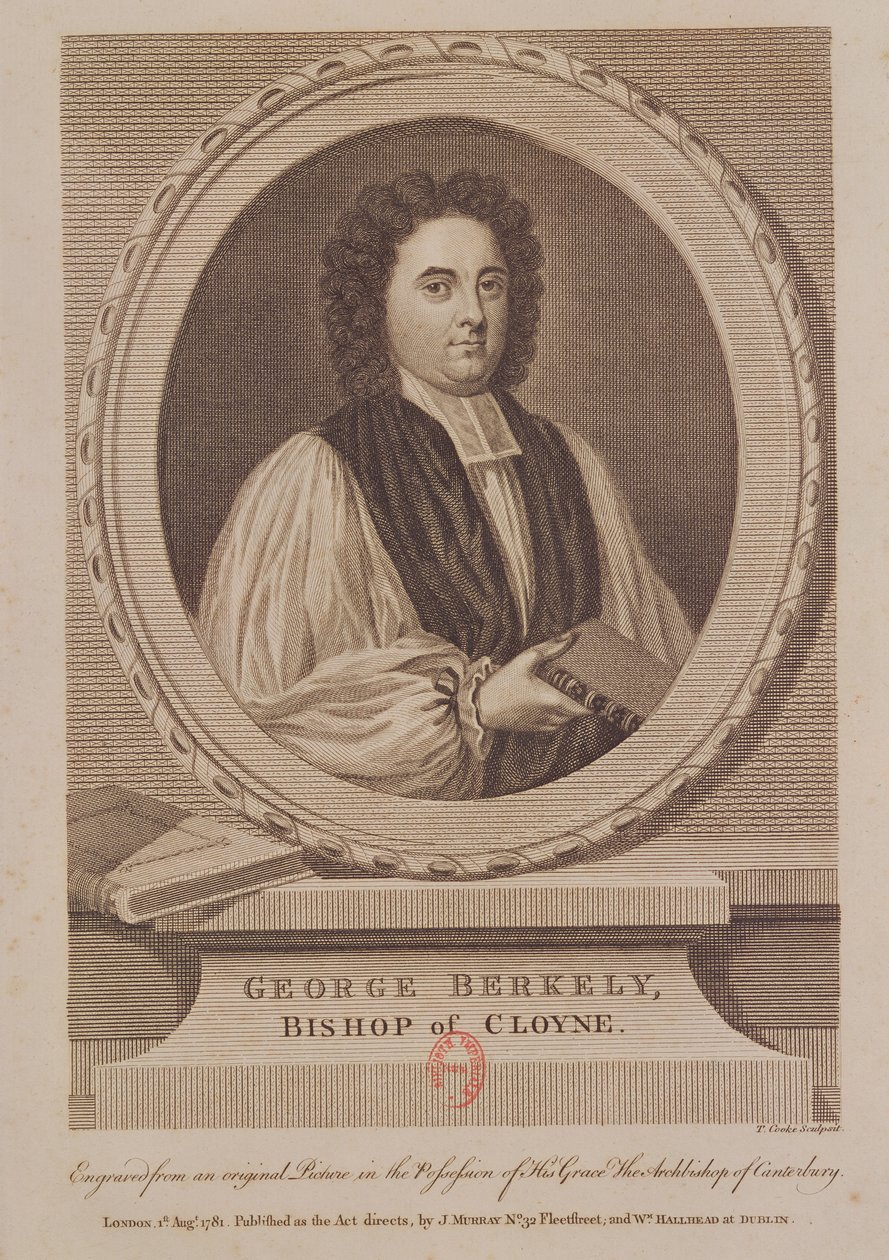 Portrait of George Berkeley (1685-1753) Bishop of Cloyne, engraved by Thomas Cook (1744-1818) c.1781  by English School