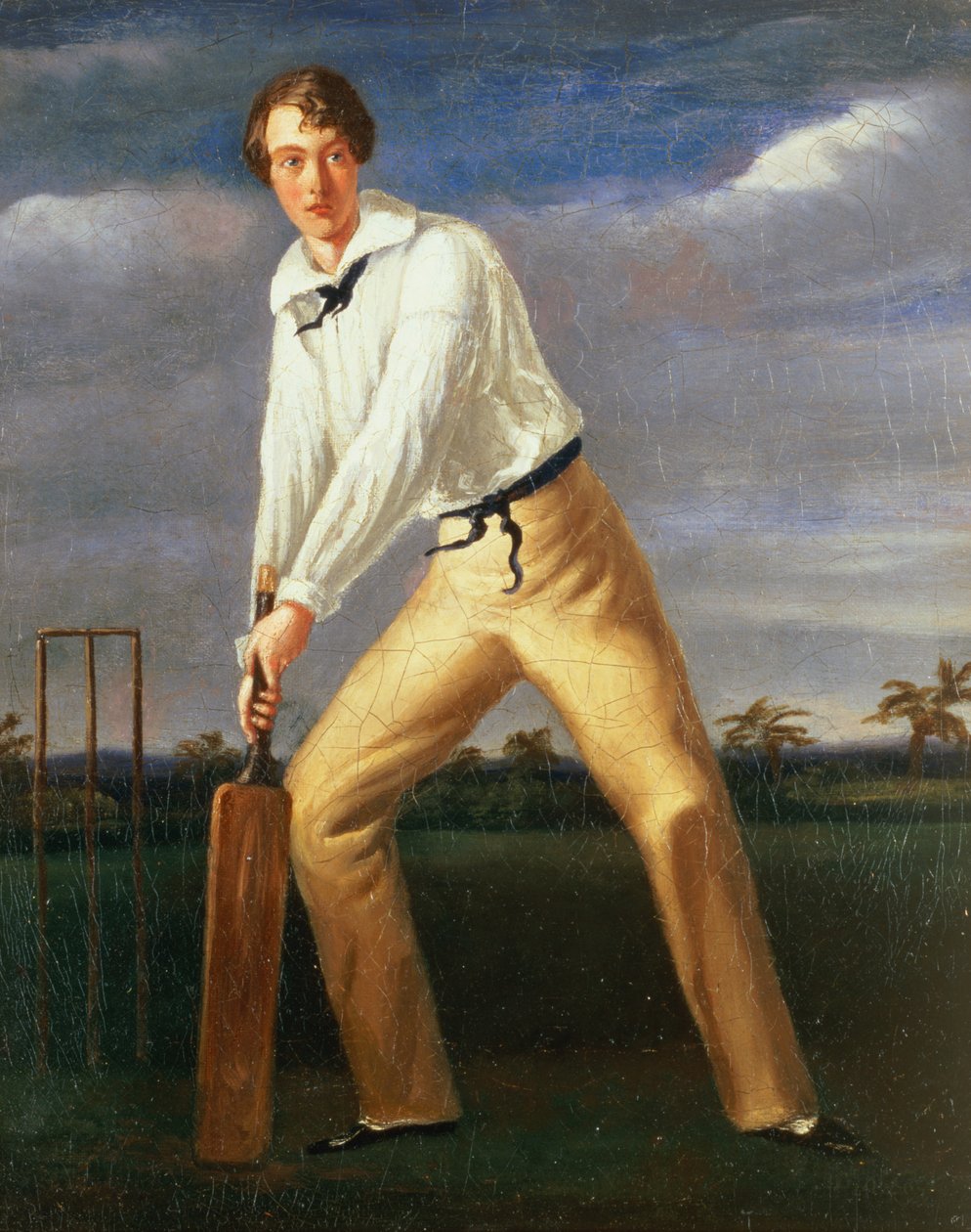 Genç Bir Kriketçinin Portresi, c.1816 by English School