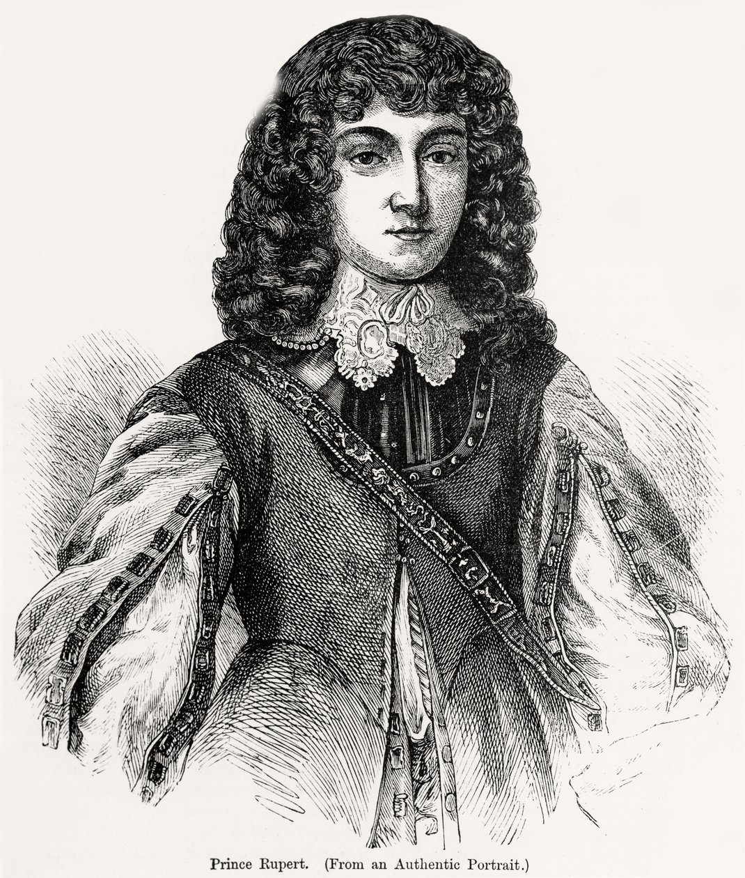 Otantik bir portreden Prens Rupert (1619-82) by English School