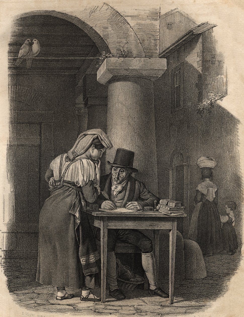 Bir pazar yerinde çalışan genel yazar by English School