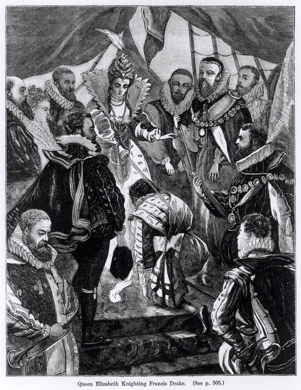 Kraliçe I. Elizabeth (1530-1603) Francis Drake