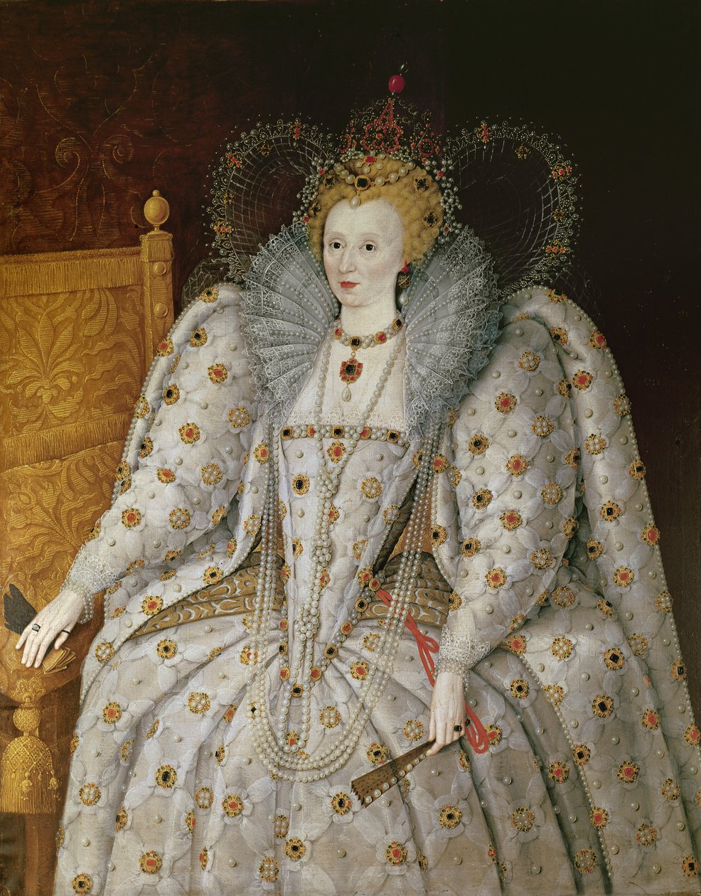 İngiltere ve İrlanda Kraliçesi I. Elizabeth (1533-1603) by English School