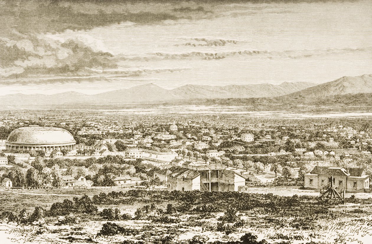 Salt Lake City, 1870 dolaylarında, The Religion Tract Society tarafından yayınlanan 