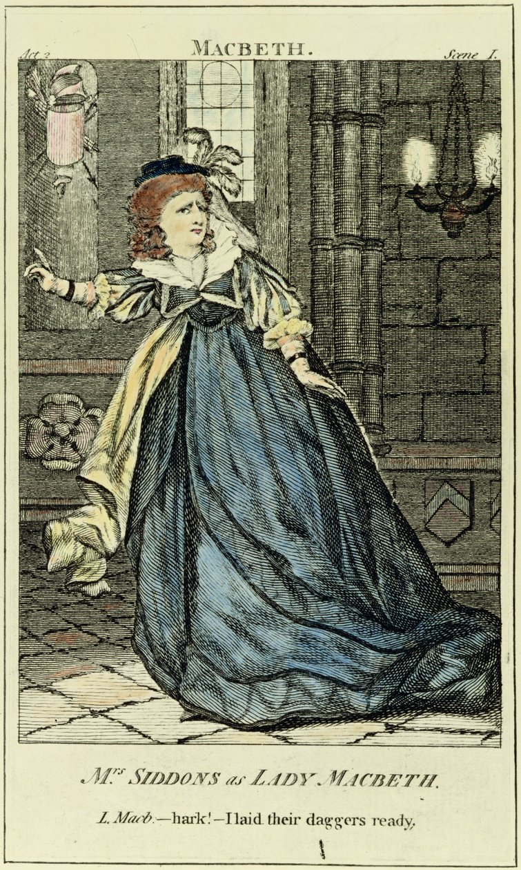 Sarah Siddons (1755-1831) Lady Macbeth olarak by English School