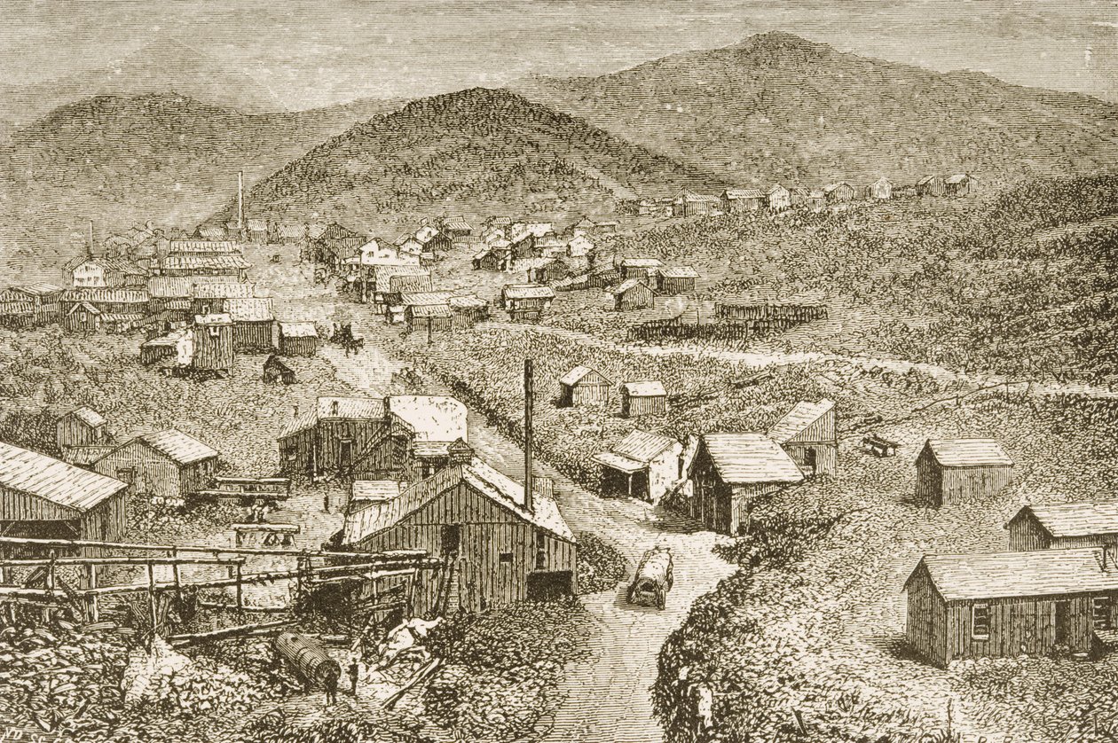 Silver City, Nevada, c.1870, The Religion Tract Society tarafından yayınlanan 