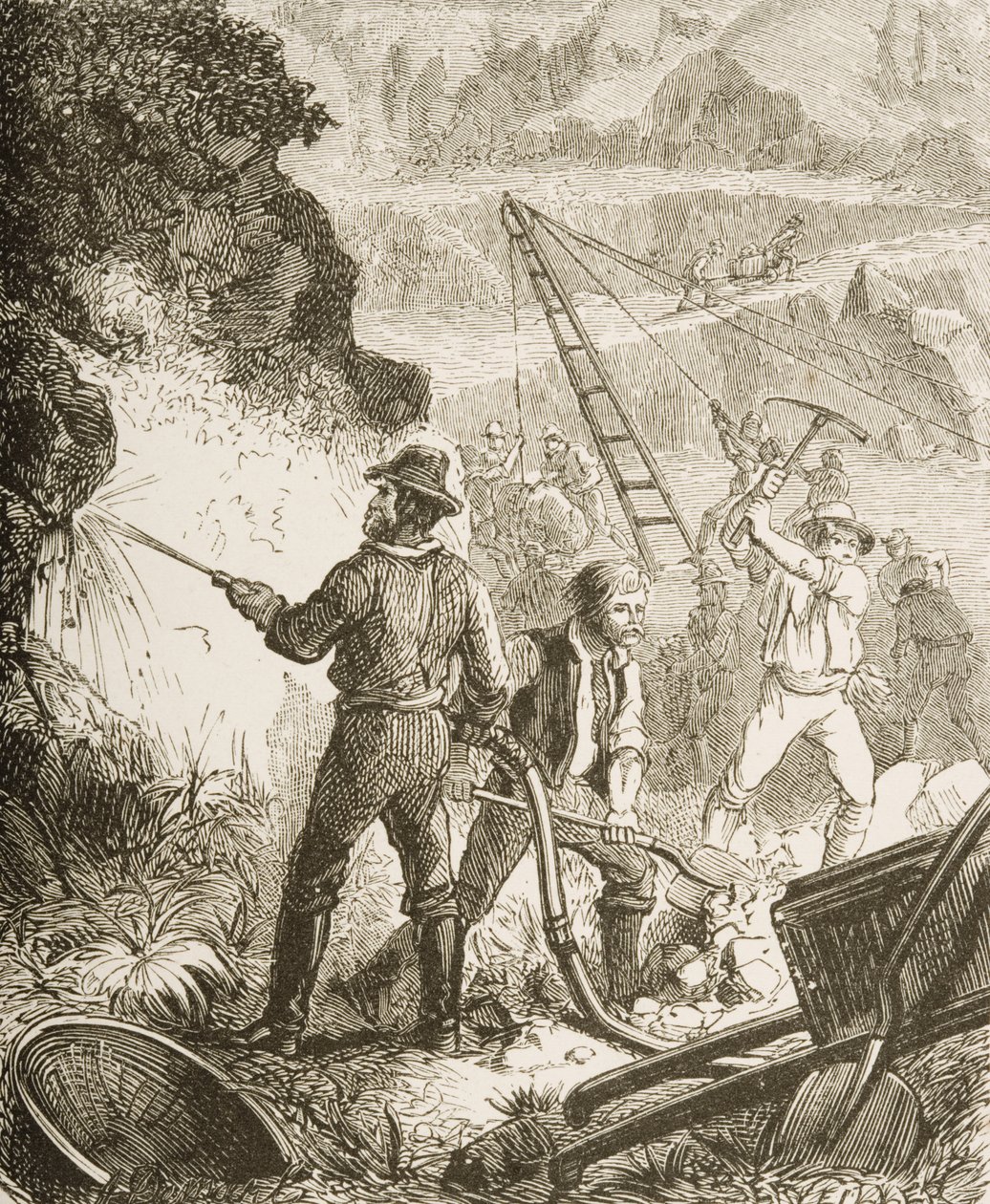 Silver Mining Operation, Nevada, c.1870, The Religion Tract Society tarafından yayınlanan 