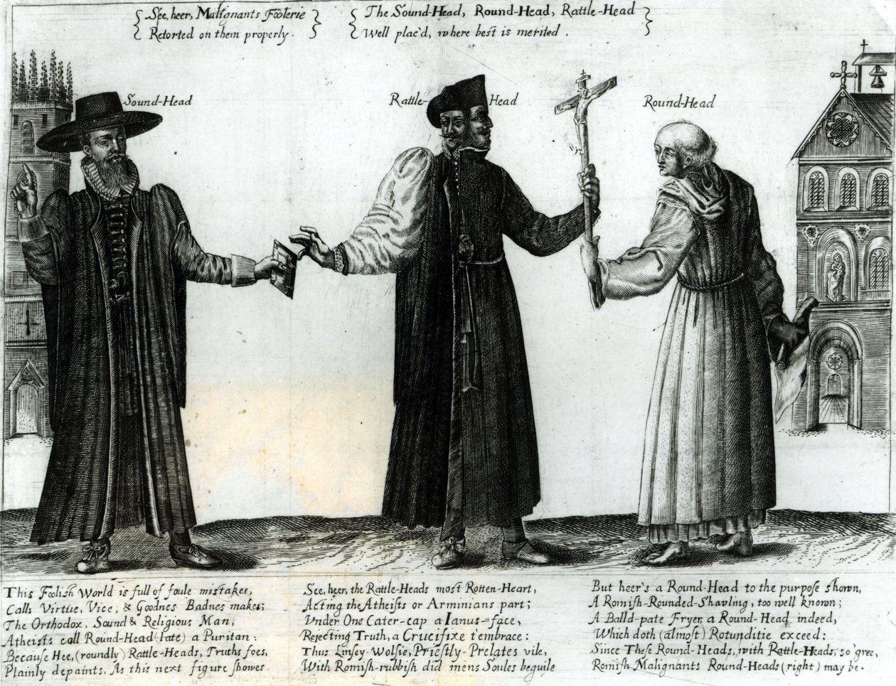 Soundhead, Çıngıraklı, Yuvarlak Kafa, 1642 by English School