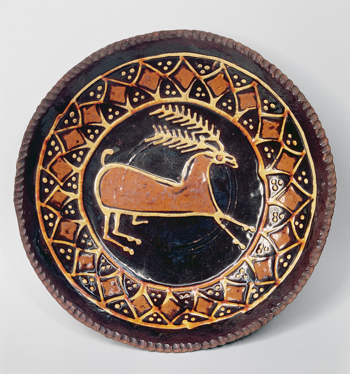 Staffordshire, bir geyikle süslenmiş, 18. yüzyılın ortalarında (seramik) hazır yemek takımı by English School