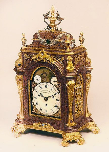 Masa saati, Eardley Norton (fl.1770-94), 18. yüzyıl (kaplumbağa kabuğu ve ormolu) by English School